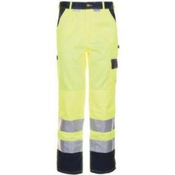 Planam Warnschutz Hose gelb/marine Größe 50