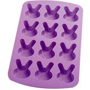 Rabbit Shape Silicone Ice Cube Tray with 12 Compartments