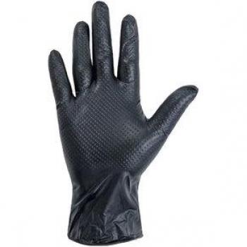 Industrial Orange Nitrile Gloves – 100 Pieces, High Elasticity, Non‑Slip Pattern, Chemical Shielding