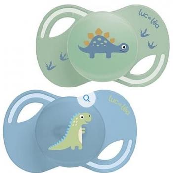 Luc et Léa Sucettes Extra-Slim 6-18 mois Dino