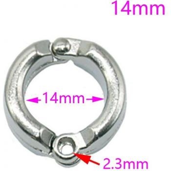 50 Pcs Parrot Leashes Foot Ring Stainless Steel 4-14mm