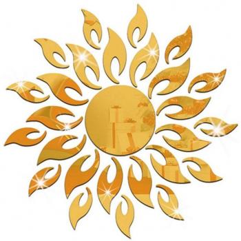 DIY Sun Mirror Wall Decal Stickers for Home Decoration