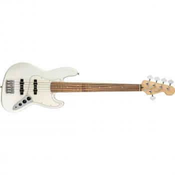 Fender Player Jazz V Electric Bass Guitar, Pau Ferro, Polar White