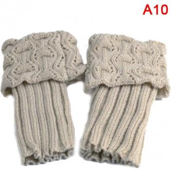 Mocassins sans talon en tricot chaud, couleur unie, femmes