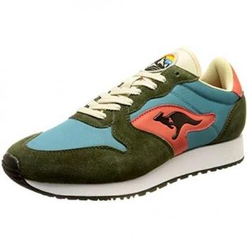 KangaROOS Unisex Rally Trail Sportschuhe – Oliv/Mittelnachtblau – EU 41
