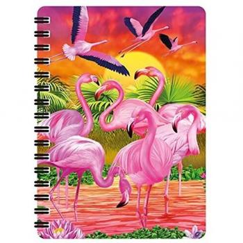 Deluxe 3D Quaderno A6 Fenicotteri in Carta Riciclata