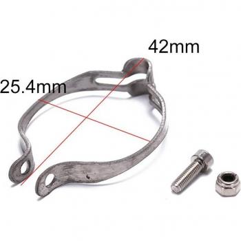 Serre-câble de frein vintage en acier inoxydable pour vélo, 25.4/28.6/31.8/34.9mm