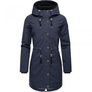 Kurzmantel RAGWEAR Canny Canvas Gr. XXL (44), blau (navy), Damen