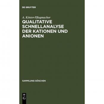 Qualitative Schnellanalyse der Kationen und Anionen: Nach Charlot, G.