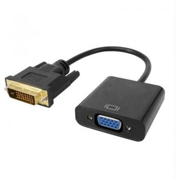 Convertisseur DVI‑VGA 25‑broches mâle → 15‑broches femelle – Câble vidéo HD 1080P