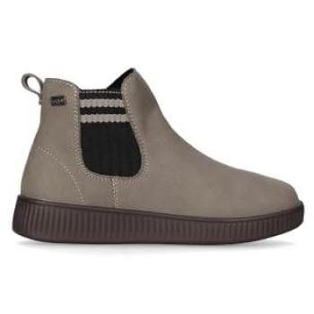 Botín CHIKA10 MOUNTY 04 en estilo Chelsea, tono taupe con detalle taupe-taupe