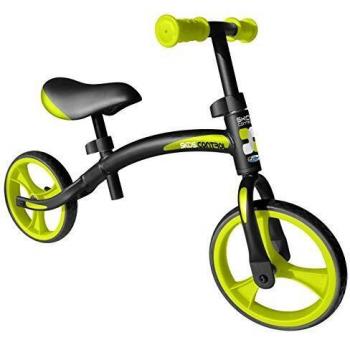Coche tricycle para niños con tonos negros y verdes