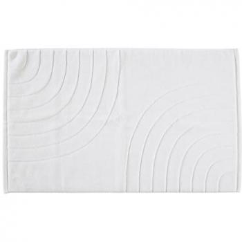 Tapis de bain Time 50x80 cm en coton blanc