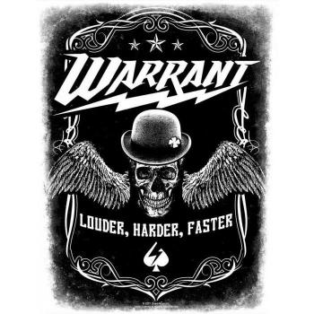 Warrant Harder Louder Faster Patch One Size wit/zwart