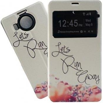 Funda de piel sintética TUTUWEN para Lumia 950 XL