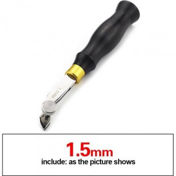 Ebony Handle Adjustable Stainless Steel Leather Creaser Tool for DIY Projects