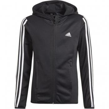 Felpa nera adidas 3 strisce per bambina 140