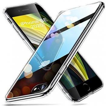 Coque Transparente avec Bords en Silicone pour iPhone SE 2020