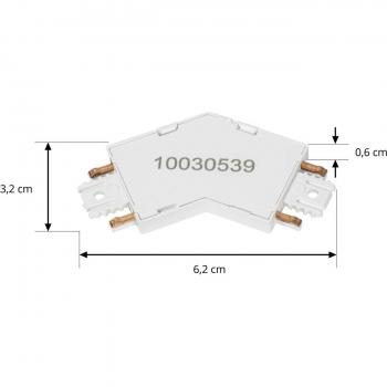 Lindby Lumaro Connector, 135°, White, Plastic