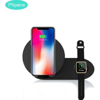 Cargador Inalámbrico Rápido Duo Pad para iPhone 11 y Samsung Galaxy Reloj