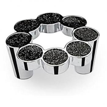 Pomo ZMK/Resina Sinatra Cromo Negro Ø50
