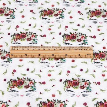 50x145 cm Einhorn-Eulen-Musterstoff, Polyester-Baumwollgemisch, Patchwork und Handarbeit