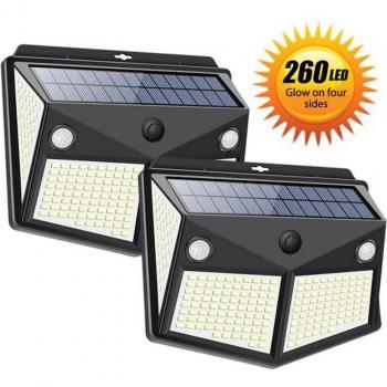 160 260 LED Solar Wall Light with Motion Sensor for Garden