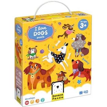 I LOVE DOGS PICTURE PUZZLE – 40 Pieces – Banana Panda