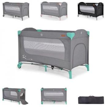 Cangaroo Reisebett Skyglow 2 Ebenen mit Matratze, Rädern, Seiteneingang, Tasche und Bremsen