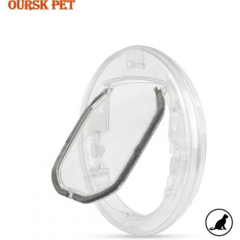 Puerta transparente para perros pequeños