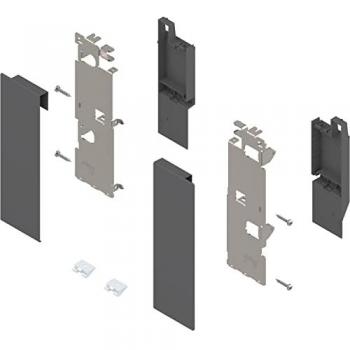 Blum Legrabox Innenauszug Fronthalter mit Reling, c, links oder rechts, matt-oriongrau