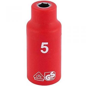 Draper 1/4 Drive VDE Fully Insulated Hexagon Socket Metric 1/4 5mm