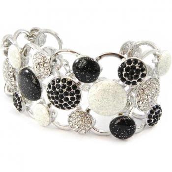 Bracciale NOA 'Sissi' Nero Bianco