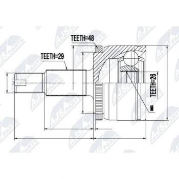 Kit NTY NPZ-LR-007 Giunti Semiasse