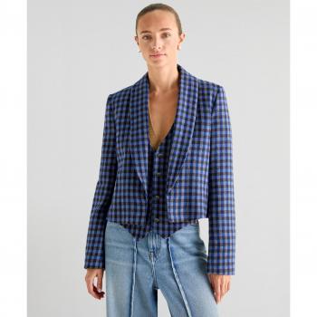 Scalpers Blazer Elegante in Blu/Rosa