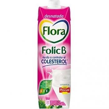 Leche Flora con Fólico B, 1 Litro, Desnatada