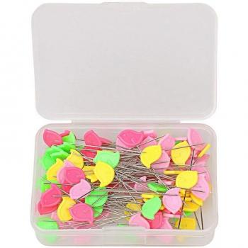 100 Piece Assorted Flat Head Pins for Sewing Projects