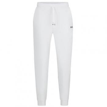 Sweatpants Hicon mit elastischem Bund in Weiß, Größe L