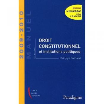 Droit constitutionnel et institutions politiques 2009-2010