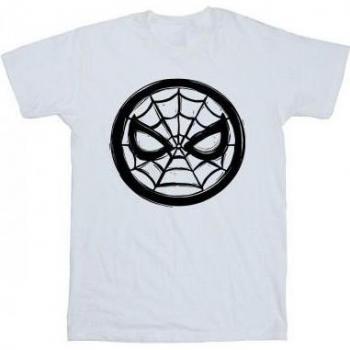 Spider-Man Borstlogo T-shirt voor Jongens 5-6 Jaar wit
