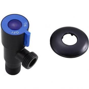 304 Stainless Steel Black Angle Valve for Toilet Filling 1/2