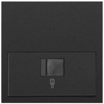 Simone 100 Frontale RJ45 6P UTP, Adattatore Nero