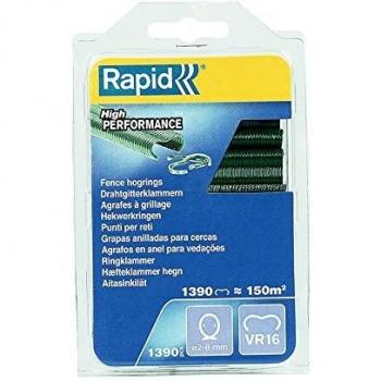 Rapid High Performance Galvanised Green Fence Hog Rings, VR16, 2-8 mm, 40108800