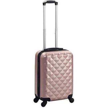 VidaXL Rose Gold ABS Plastic Hard Shell Suitcase with Wheels