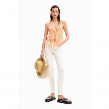Jeans de Mujer Desigual Slim Push-Up Blanco – Outlet 2024