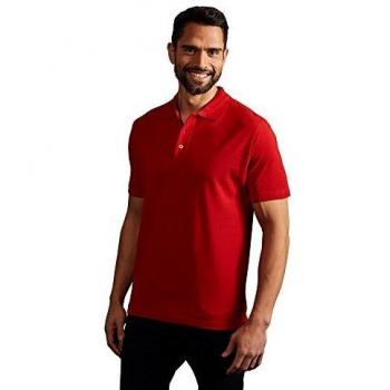 Polo supérieur homme rouge 100 % coton XL