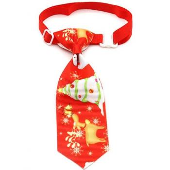 Nœud papillon pour animaux de compagnie, ajustable, thème de Noël, 1 pièce