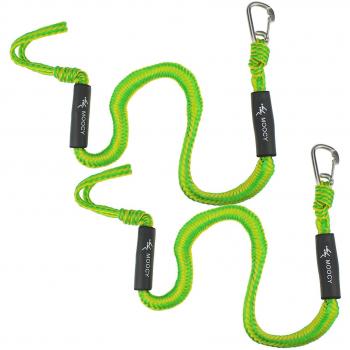 Kit 2 x corde d’amarrage Bungee + crochet, idéal pour bateau ponton Jet Waverun – couleur verte