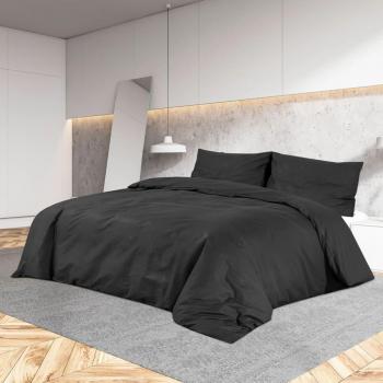 Housse de couette en microfibre légère Noir 260x240 cm