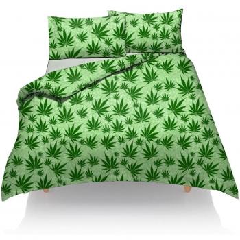 Edredón y Funda de Almohada “Cannabis Chic”